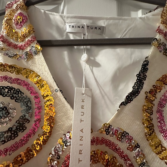 Trina Turk Glitterati Sequined Shift Minidress size 14 - Picture 3 of 3
